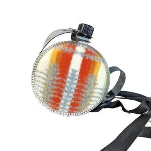 Gorpcore Wool Rug Metal Water Canteen‎ Rustic Reversible Double Side Hiking Camp